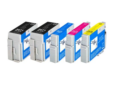 Peach Multi Pack Plus - 5er-Pack - XL - Schwarz, Gelb, Cyan, Magenta - kompatibel - Tintenpatrone (Alternative zu: Epson 34XL, Epson T3471, Epson T3472, Epson T3473, Epson T3474)für Epson WorkForce Pr