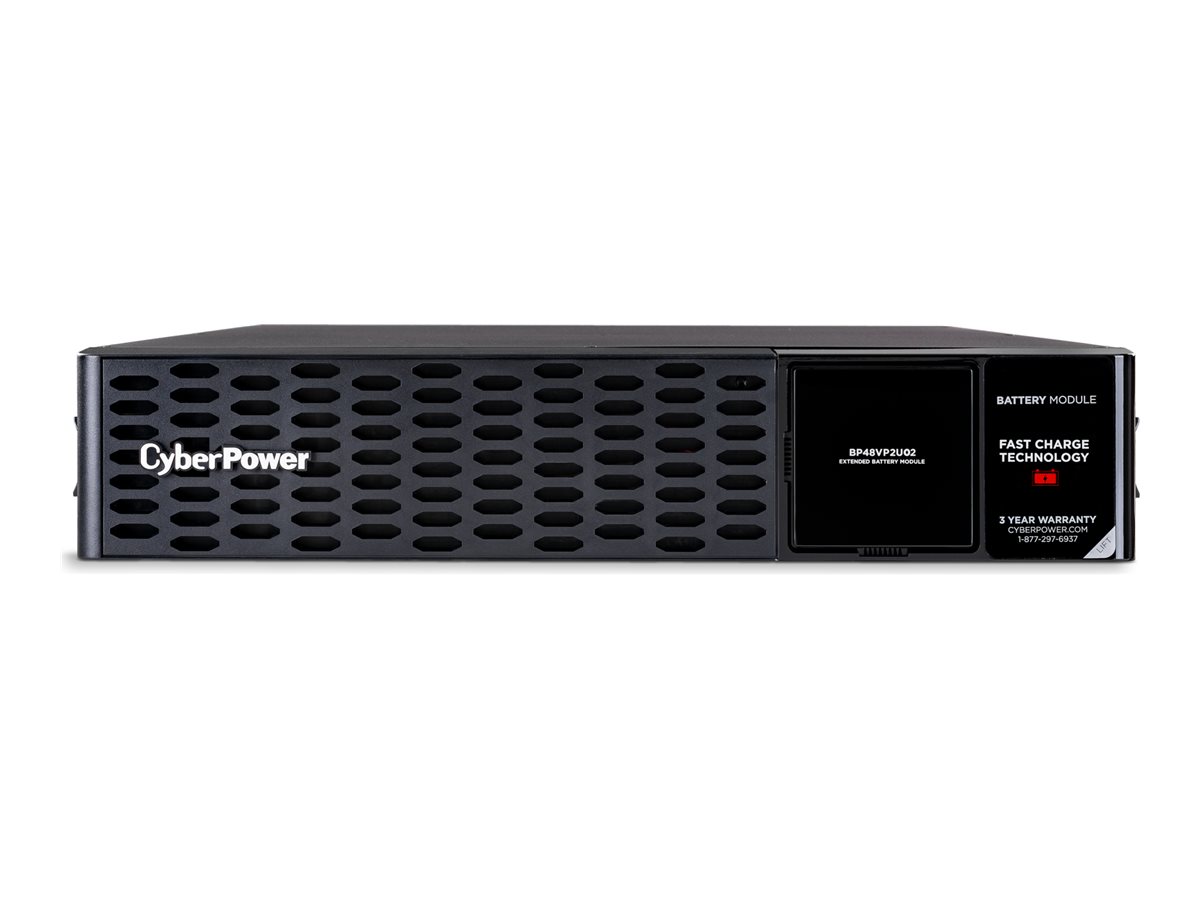 CyberPower Systems CyberPower External Battery Module Series BP48VP2U02 - Batteriegehäuse (in Rack montierbar/extern)8 x Batterie - Bleisäure - 9 Ah - 2U - Schwarz - für Smart App Sinewave PR2200RTXL2