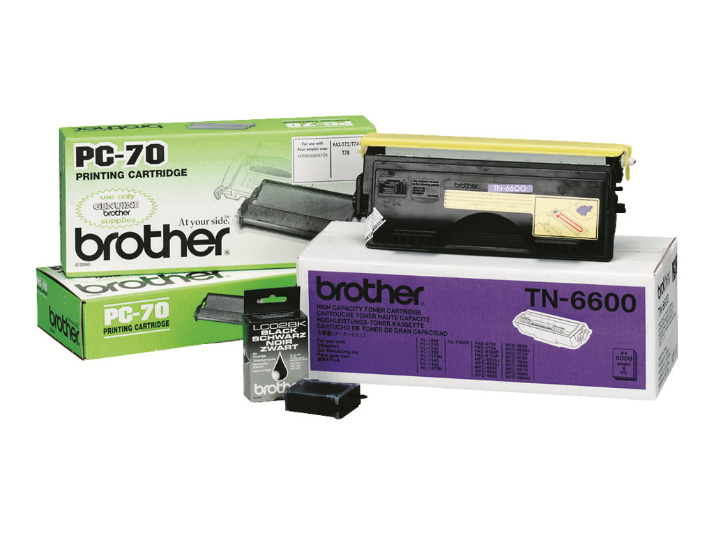Brother TN-6600 - Schwarz - original - Tonerpatronefür Brother HL-1030 - 1230 - 1240 - 1250 - 1270 - 1430 - 1440 - 1450 - 1470 - P2500 - MFC-8300 - 9600