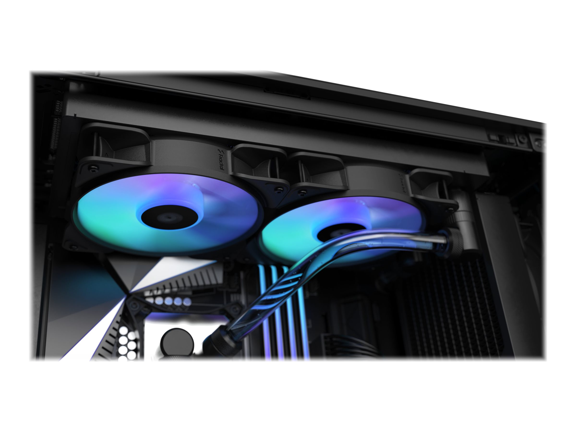 Fractal Design Aspect 12 RGB PWM - Gehäuselüfter - 120 mm - Schwarz (Packung mit 3)500 rpm - 12 V - 55,94 cfm
