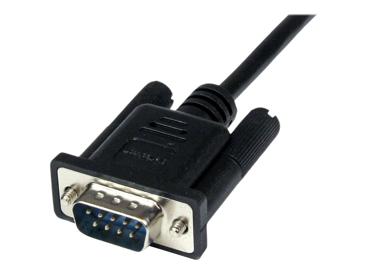 StarTech.com 2m Seriell DB9 RS-232 Nullmodemkabel - Schwarz - Stecker/Buchse - 9 Pin Null Modem Kabel - Nullmodemkabel - DB-9 (W)zu DB-9 (M) - 2 m - Schwarz - für P/N: 1P3FPC-USB-SERIAL - ICUSB2321F -