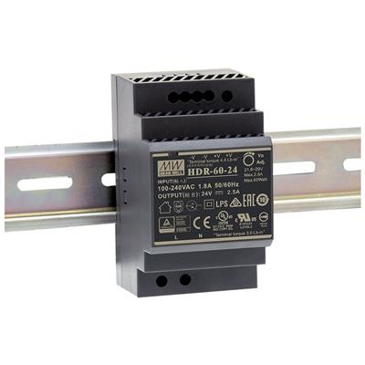 Meanwell MEAN WELL HDR-60-12, 85 - 264 V, 60 W, 12 V, 4,5 A, RoHS, 52,5 mm60 W