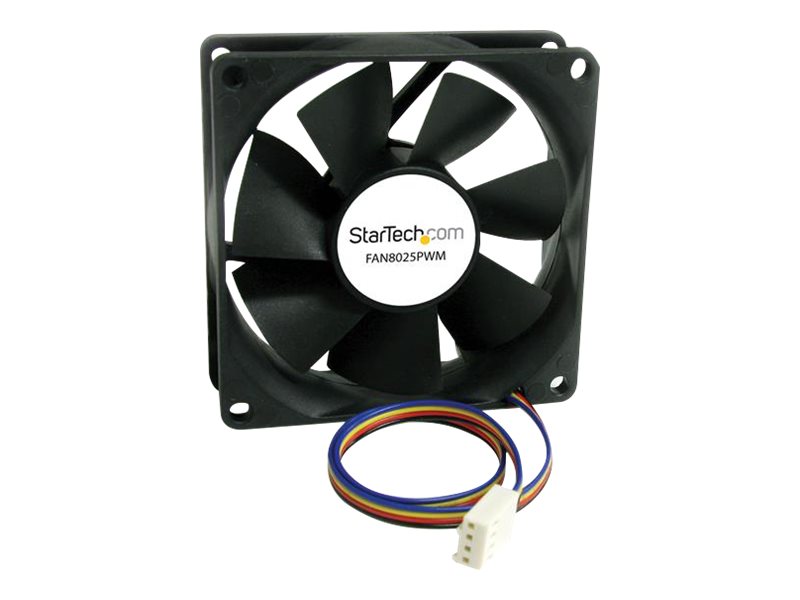 StarTech.com 80x25mm Computer Gehäuselüfter/ PWM Cooling Fan - Lüfter für Computer Gehäuse mit 4-Pin Molex - Gehäuselüfter - 80 mm - Schwarz