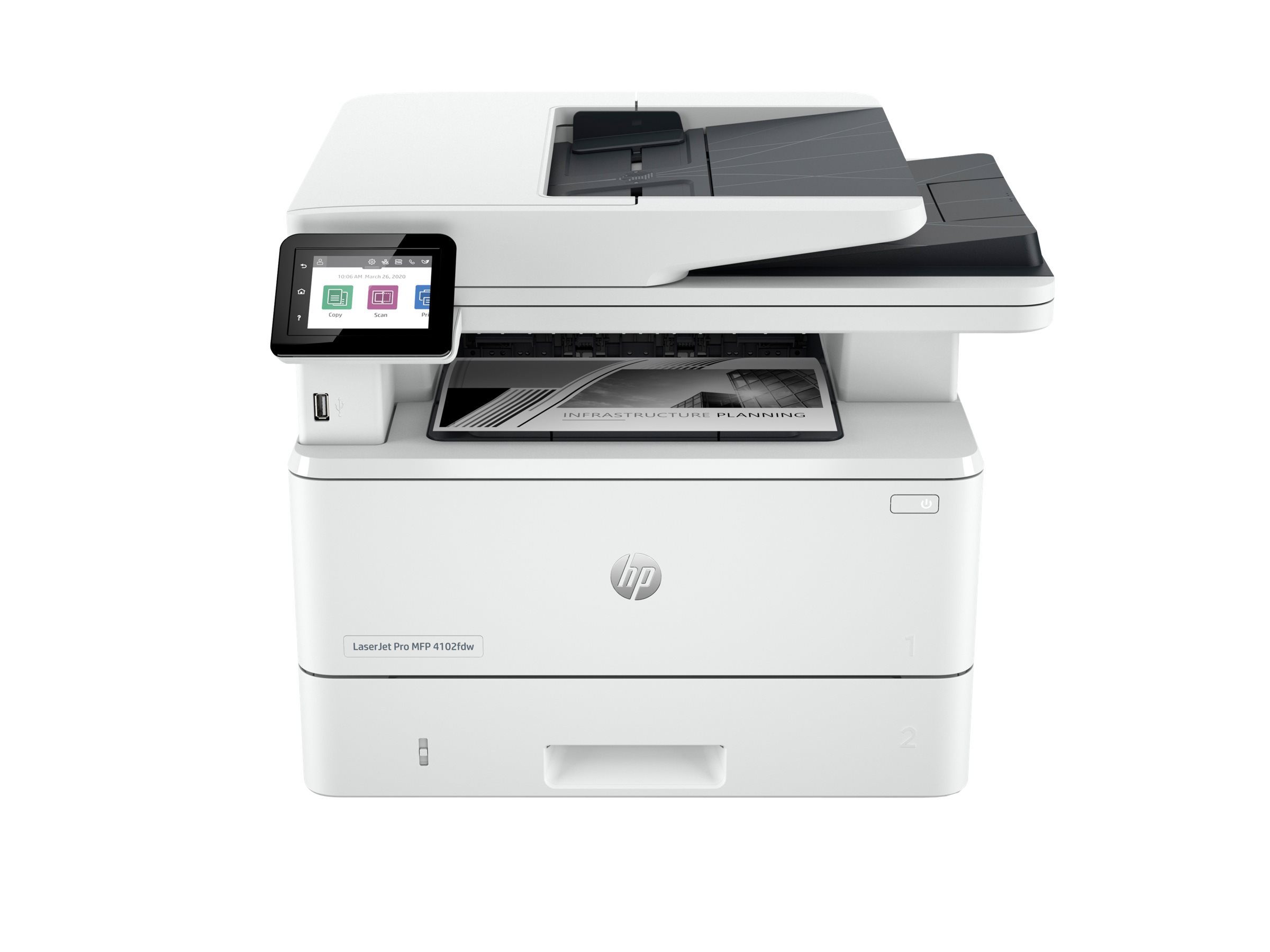 HP LaserJet Pro MFP 4102fdw - Multifunktionsdrucker - s/w - Laser - Legal (216 x 356 mm)(Original) - A4/Legal (Medien) - bis zu 38 Seiten/Min. (Kopieren) - bis zu 40 Seiten/Min. (Drucken) - 350 Blatt