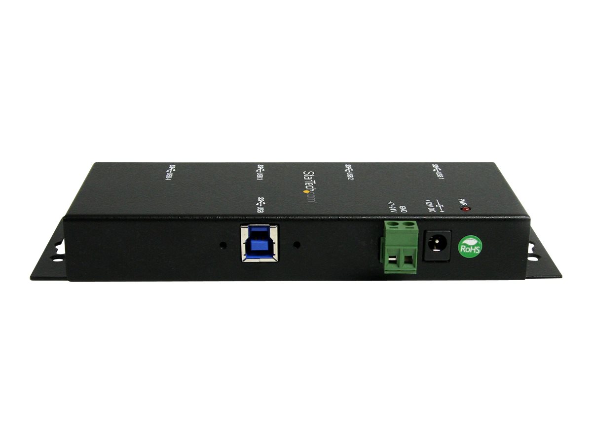 StarTech.com Montierbarer 4 Port IndustriellerUSB 3.0 SuperSpeed Hub inkl. Netzteil - Hub - 4 x SuperSpeed USB 3.0 - Desktop - Gleichstrom - für P/N: ITB20D3250 - MSDREADU2OTG - SVA12M5NA - USB312SAT3
