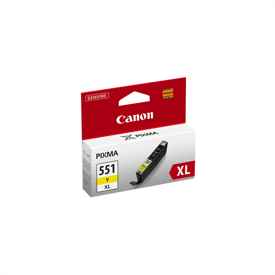 Canon CLI-551Y XL - 11 ml - Hohe ErgiebigkeitGelb - original - Tintenbehälter - für PIXMA iP8750 - iX6850 - MG5550 - MG5650 - MG5655 - MG6450 - MG6650 - MG7150 - MG7550 - MX725 - MX925