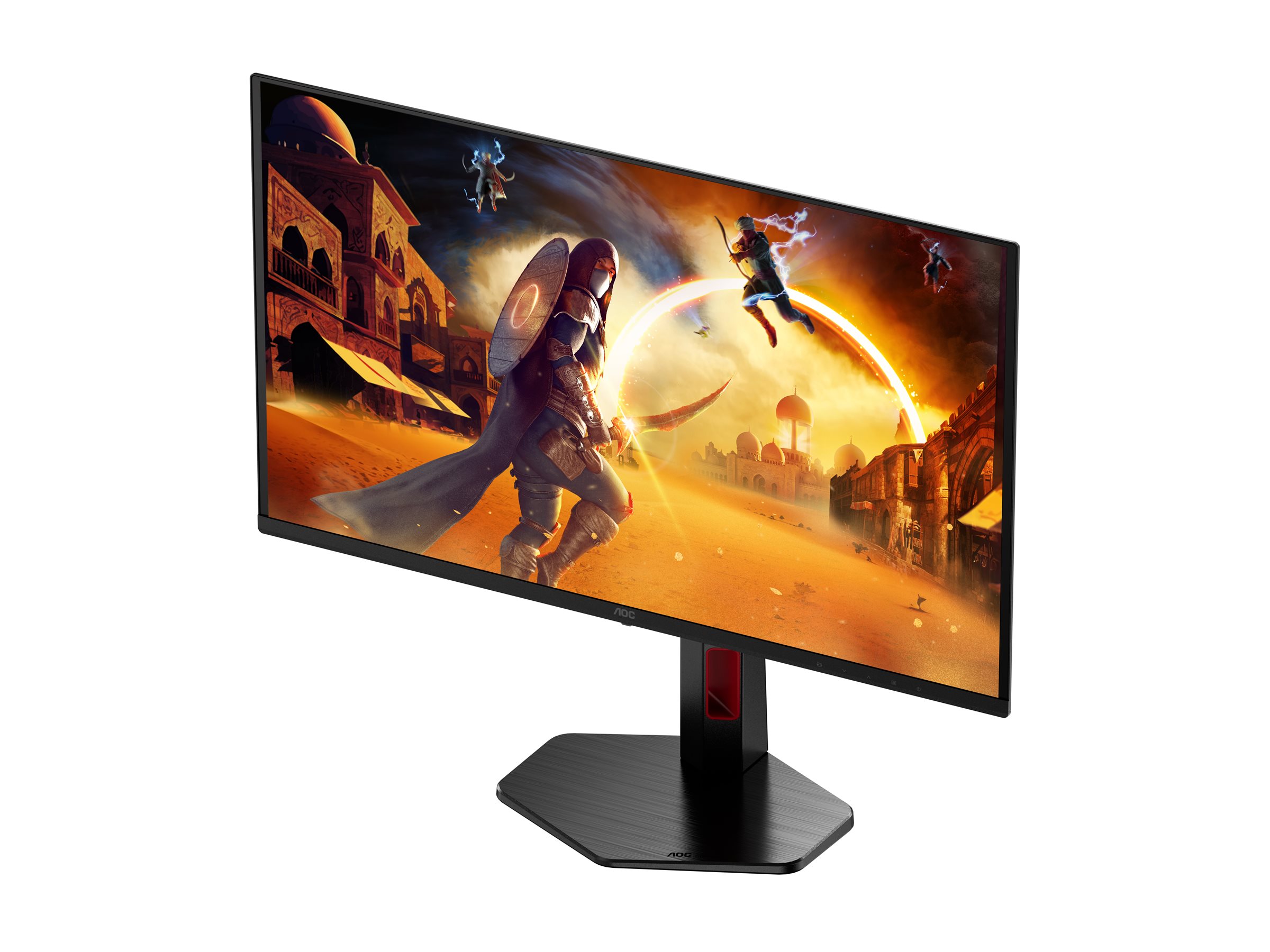AOC Gaming Q27G4SDR - G4 Series - OLED-Monitor - Gaming - 68.6 cm (27")(26.5" sichtbar) - 2560 x 1440 QHD @ 360 Hz - 1000:1 - DisplayHDR 400 True Black - 0.03 ms - 2xHDMI - DisplayPort - Schwarz - Rot