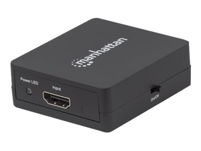 Manhattan HDMI Splitter 2-Port , 1080p, Black, Displays output from x1 HDMI source to x2 HD displays (same output to both displays)USB-A Powered (cable included - 0.7m) -  - Retail Box - Video-/Audio-