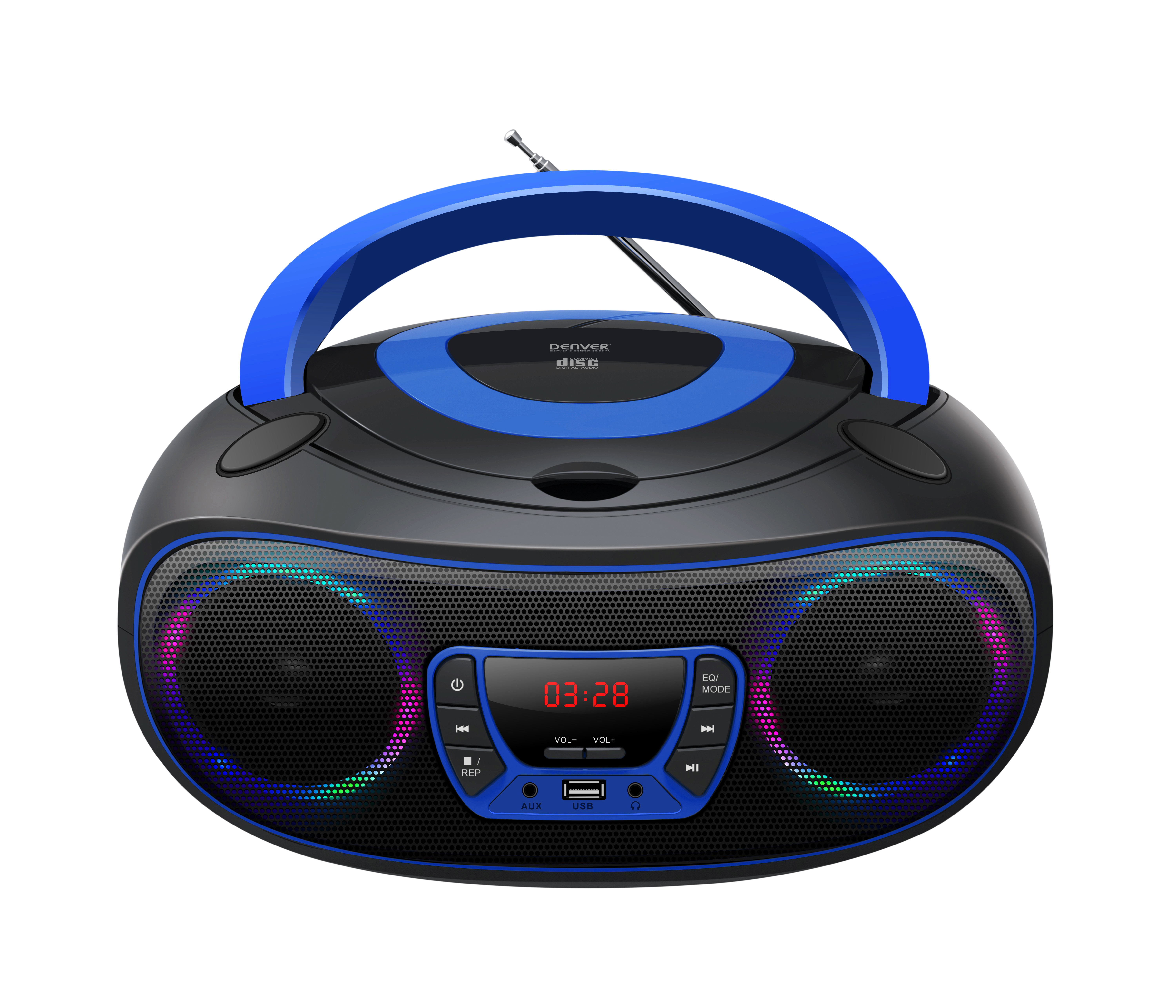 Inter Sales DENVER TCL-212BT - Ghettoblaster - 4 Watt - Blauu