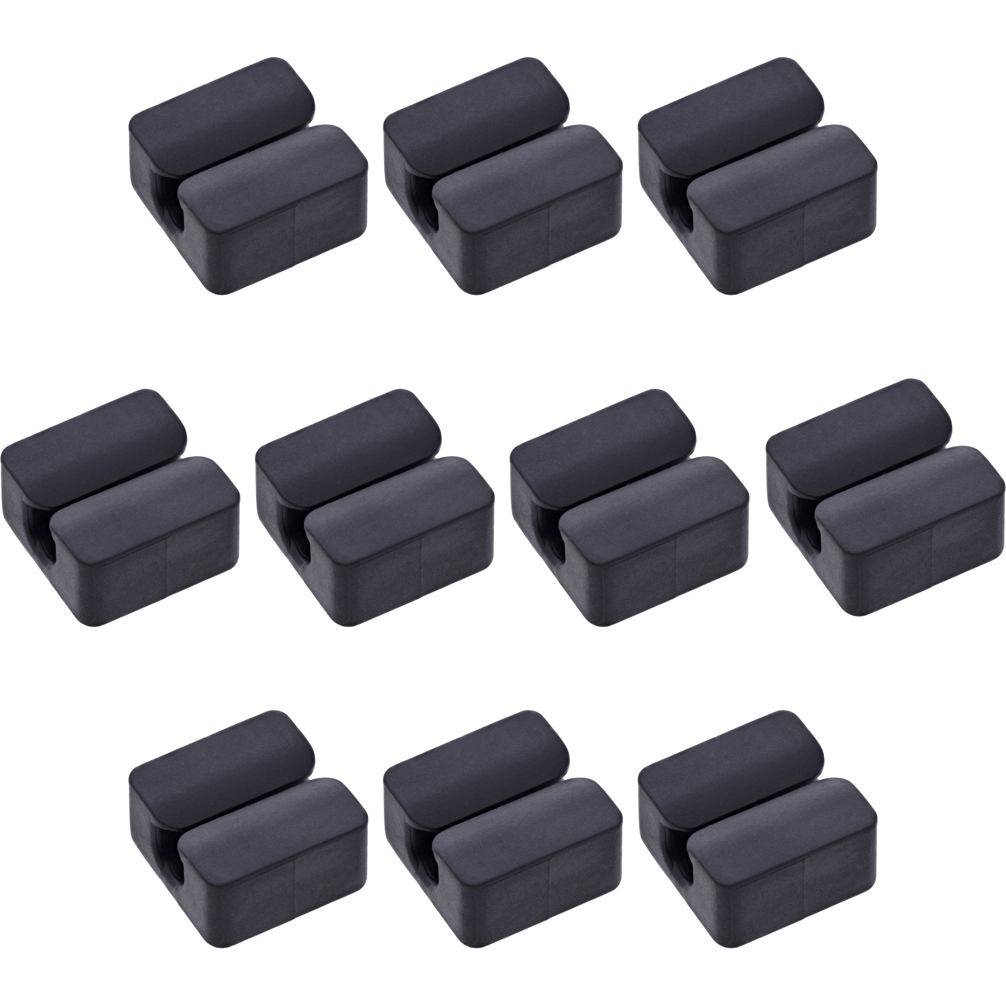 InLine 10er Pack Kabelclip - 1-fach - selbstklebend - schwarz10er Pack InLine Kabelclip - 1-fach - selbstklebend - schwarz