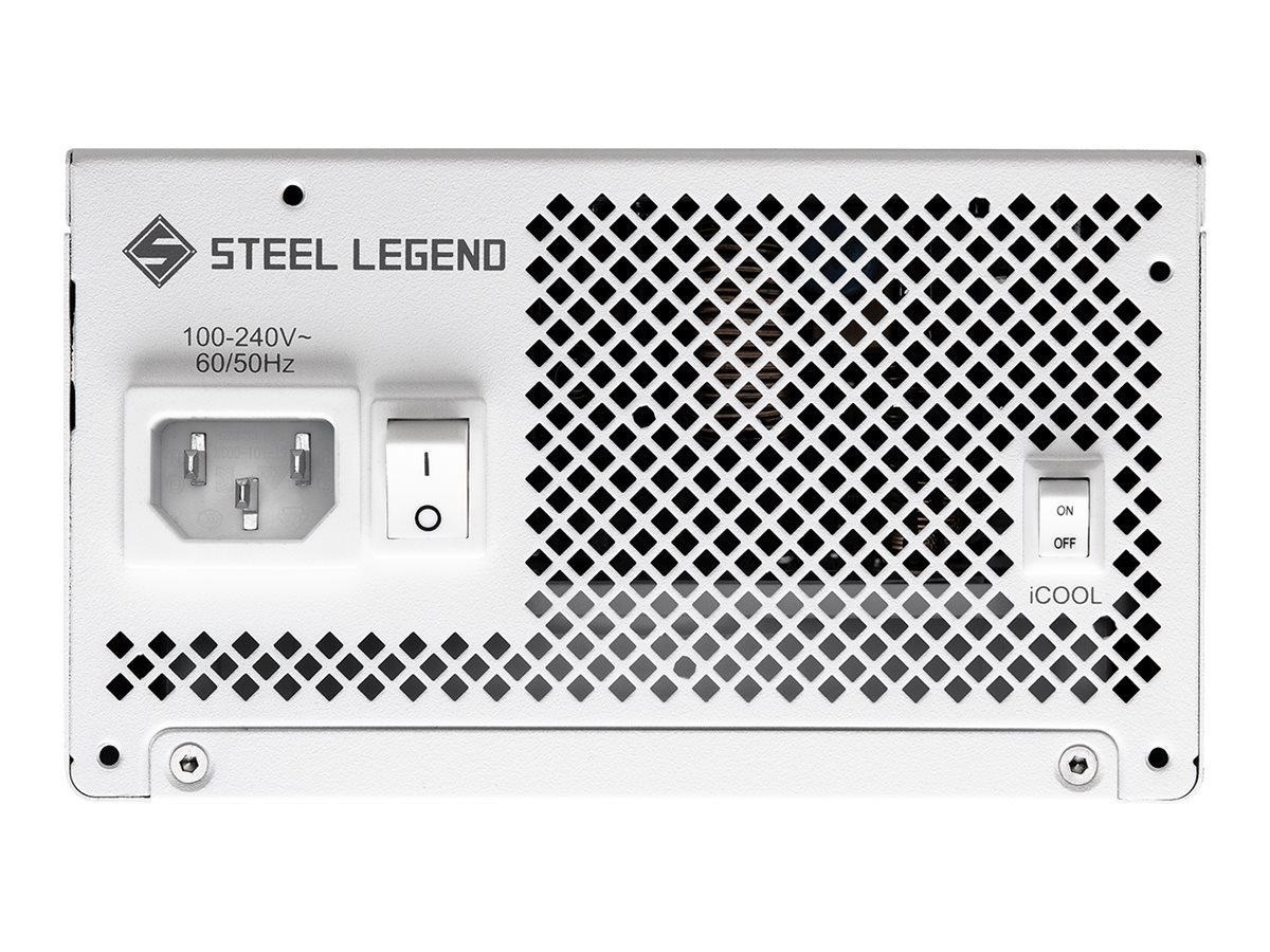 ASRock Steel Legend SL-1000GW - Netzteil (intern)ATX12V 3.1/ EPS12V - 80 PLUS Gold - Wechselstrom 100-240 V - 1000 Watt - White Steel