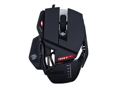 Mad Catz R.A.T.4+ - Maus - optisch - 9 Tastenkabelgebunden - USB - Schwarz