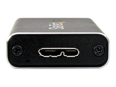 StarTech.com Startech SSD Festplattengehäuse für M.2 Festplatten - USB 3.1 Type C - NGFF - USB C Kabel - USB 3.1 Case auf M2 Adapter - Speichergehäuse - M.2 - SATA 6Gb/s - USB 3.1 (Gen 2)Schwarz - Sil