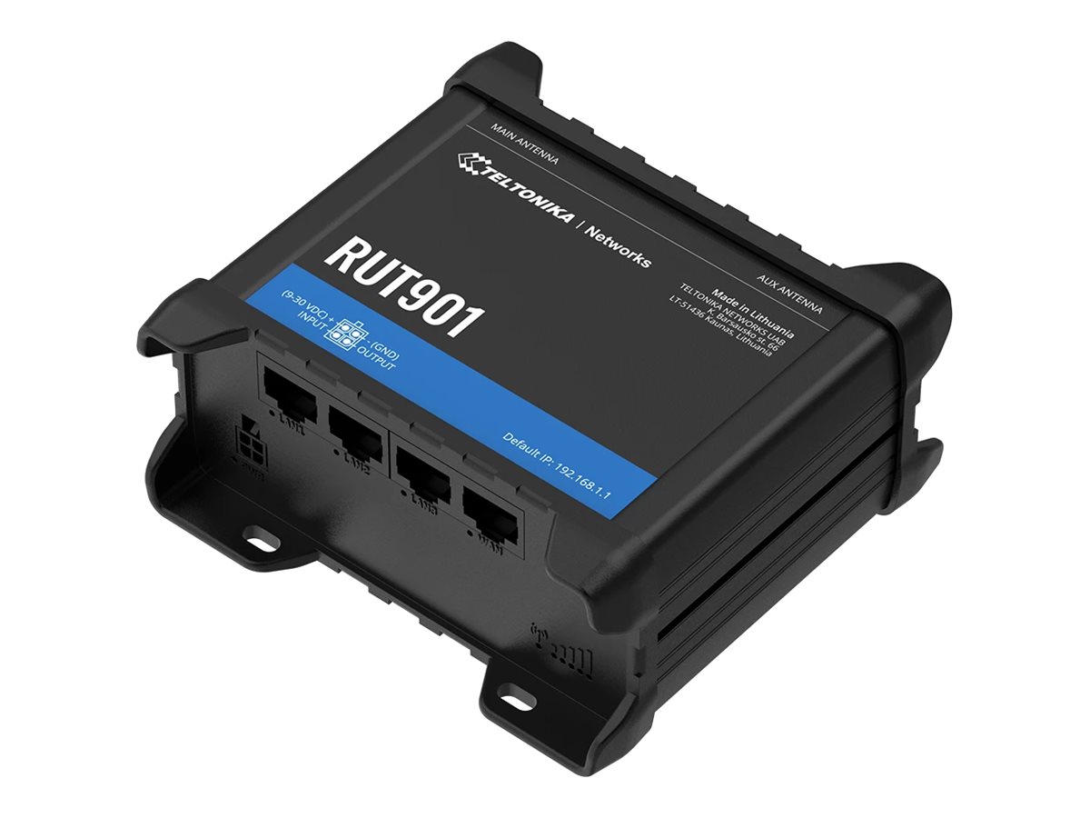 Teltonika RUT901 - Wireless Router 3-Port-SwitchPPP 2,4 GHz - an DIN-Schiene montierbar - oberflächenmontierbar