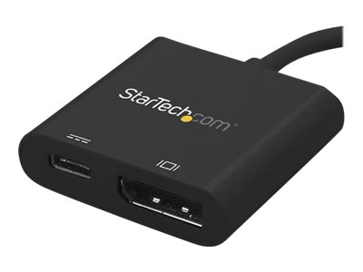 StarTech.com StarTech USB C to DisplayPort Adapter with Power Delivery, 4K 60Hz HBR2, USB Type-C to DP 1.2 Monitor/Display Video Converter w/ 60W PD Pass-Through Charging, Thunderbolt 3 Compatible - U