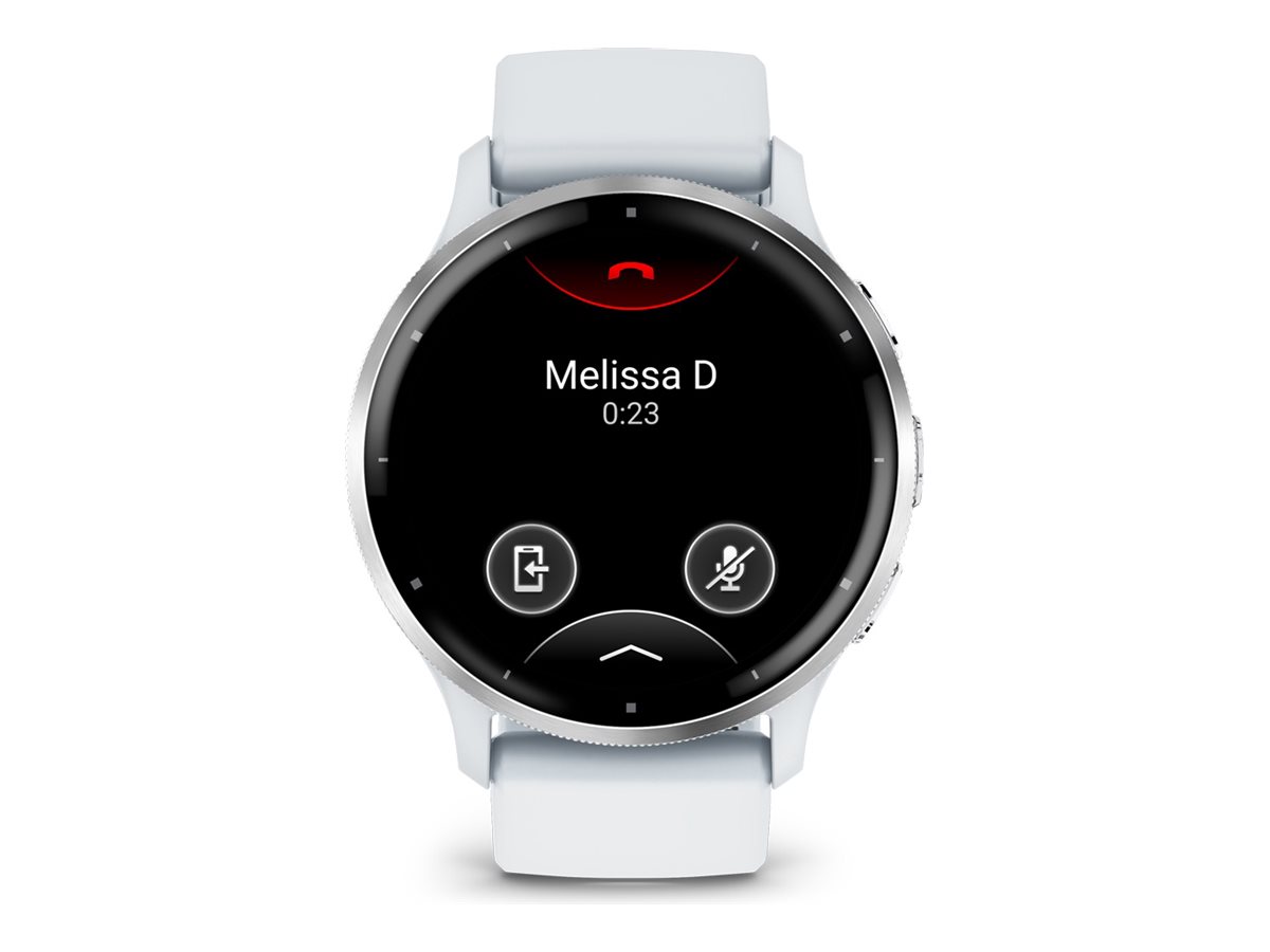 Garmin Venu 3 - 45 mm - verstärktes Polymer Whitestone - intelligente Uhr mit Band - Silikon - Handgelenkgröße: 135-200 mm - Anzeige 3.54 cm (1.4")8 GB - Bluetooth - ANT+ - Wi-Fi - 30 g