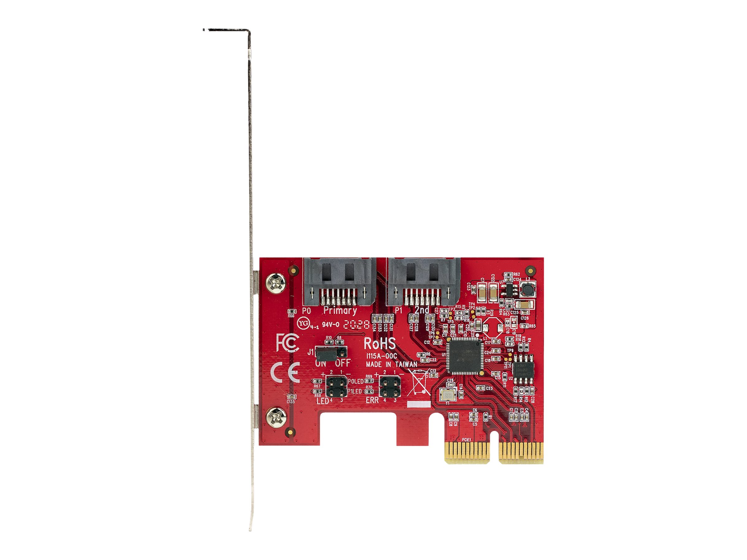StarTech.com 2 Port PCIe SATA RAID Kontroller - PCIe SATA hardware RAID Controller - PCIe Festplatten/SSD RAID Controller/Karte - Full/Low Profil Blende - ASM1062R SATA RAID (2P6GR-PCIE-SATA-CARD)Spei
