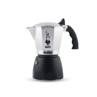 Bialetti Brikka, Mokka-Kanne, 0,1 l, Schwarz, Edelstahl, Aluminium, 2 Tassen, Thermoplast