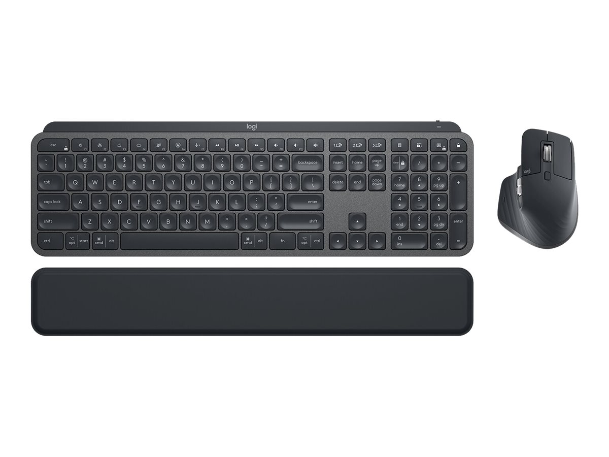 Logitech MX Keys Combo for Business - Tastatur-und-Maus-Sethinterleuchtet - kabellos - Bluetooth LE - QWERTY - US International - Graphite