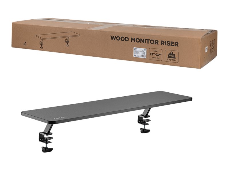 LogiLink Bildschirmständer - 1000 mm langfür 13-32" Monitore - Tisch montierbar - Schwarz
