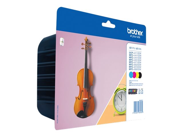 Brother LC127XL Value Pack - 4er-Pack - mit hoherKapazität - Schwarz - Gelb - Cyan - Magenta - original - Blisterverpackung - Tintenpatrone - für Brother DCP-J4110DW