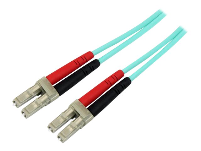 StarTech.com Startech 3 m LC auf LC OM4 Multimode Glasfaserkabel, LWL Patchkabel - Netzwerkkabel - LC Multi-Mode (M)zu LC Multi-Mode (M) - 3 m - Glasfaser - Duplex - 50/125 Mikrometer - OM4 - Aquamari