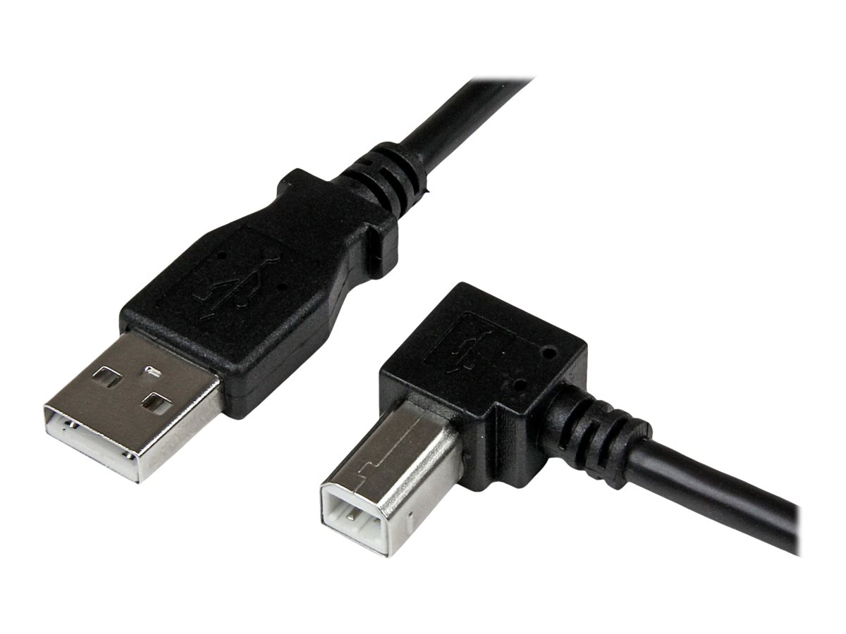 StarTech.com 2m USB 2.0 A auf B Kabel rechts gewinkelt - St/St - USB Druckerkabel - USB-Kabel - USB Typ B (M)zu USB (M) - USB 2.0 - 2 m - 90° Stecker - Schwarz