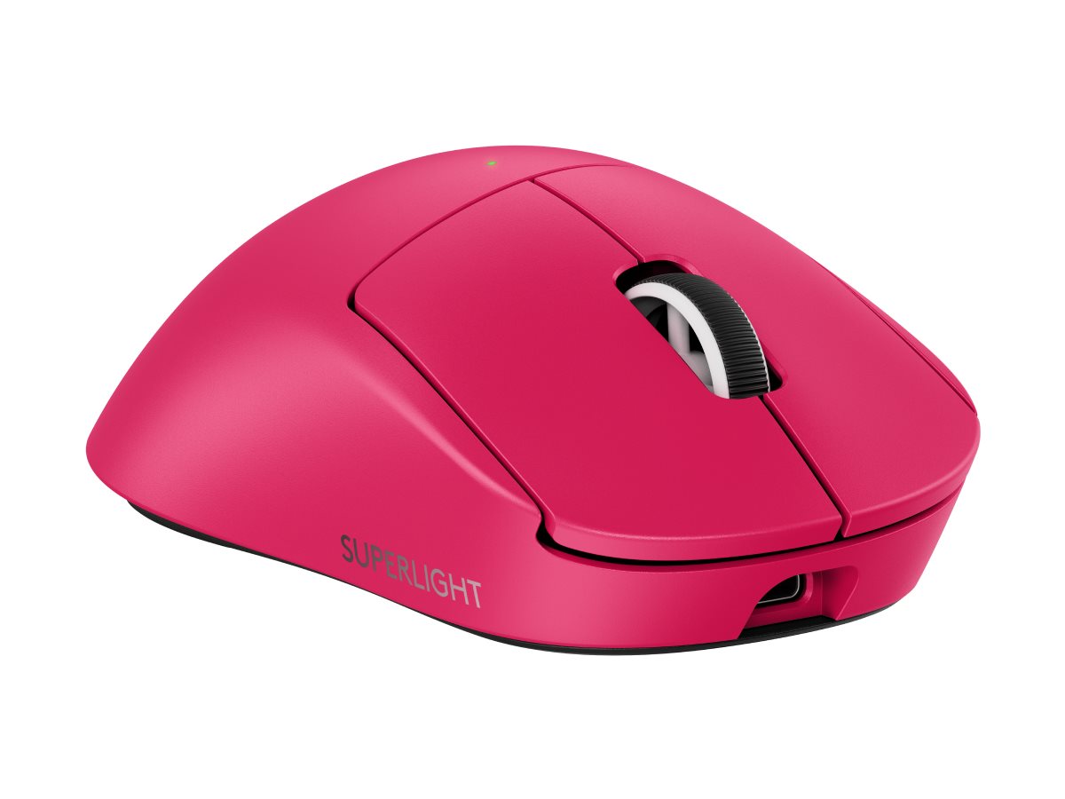 Logitech G PRO X SUPERLIGHT 2 DEX - Maus - ergonomischFür Rechtshänder - optisch - 5 Tasten - kabellos - kabelgebunden - 2.4 GHz - USB - pink