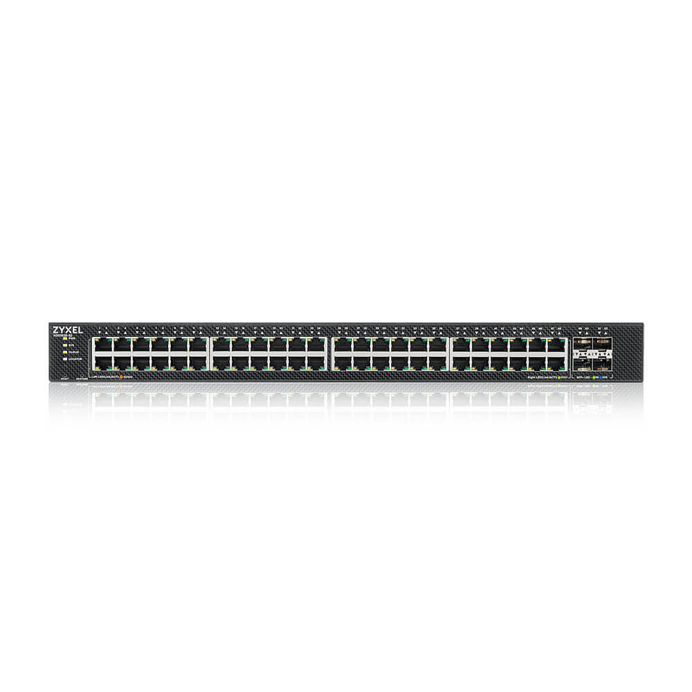 ZyXEL XGS1935 Series XGS1935-52 - Switch - verwaltet - L3 Lite - Smart - 48 x 10/100/1000 + 4 x 10 Gigabit SFP+ (Uplink)an Rack montierbar - für Zyxel DAC10G-1M v2 - DAC10G-3M v2 - SFP10 - SFP-1000 -