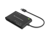 Conceptronic BIAN All-in-One Smart-ID Kartenleser, USB 3.2 Gen 1 (3.1 Gen 1), Schwarz, 26 g