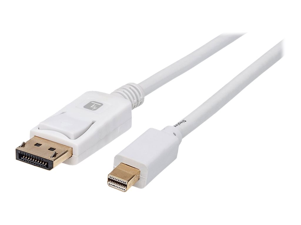 Techly DisplayPort-Kabel - Mini DisplayPort (M)zu DisplayPort (M) - 2 m - 4Kx2K60Hz Support - weiß