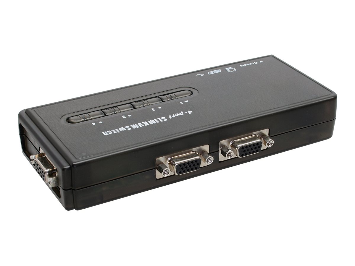 InLine KVM Switch - 4-fach - USBBenutzer - Desktop