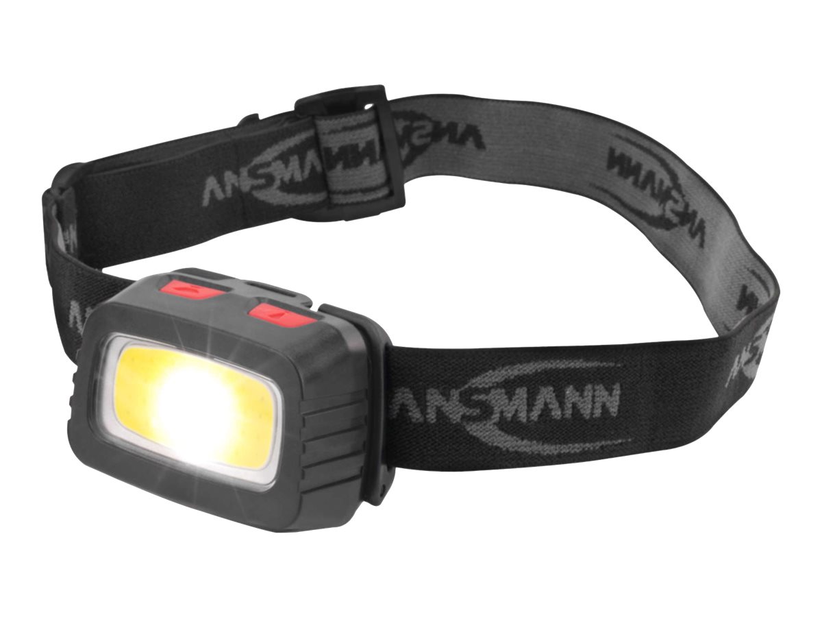 Ansmann HD200B - Stirnlampe - LED - 3 W - Schwarz/ Rot