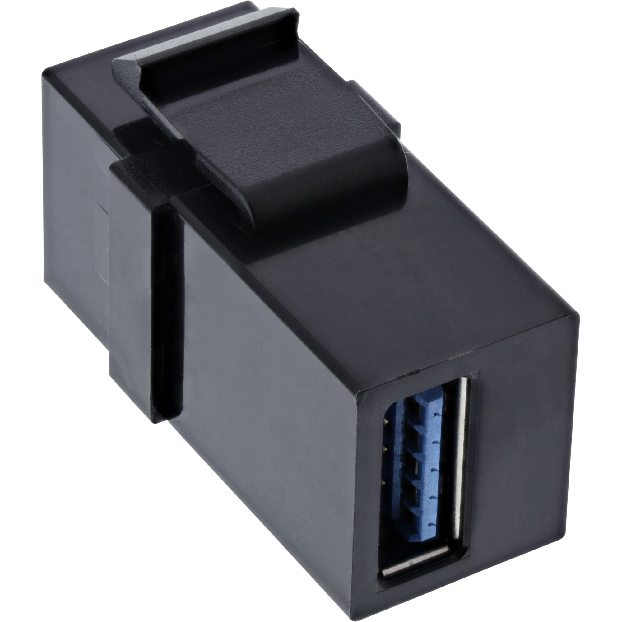 InLine USB 3.1 Keystone Snap-In Einsatz - USB-A Buchse / Buchse - schwarzz