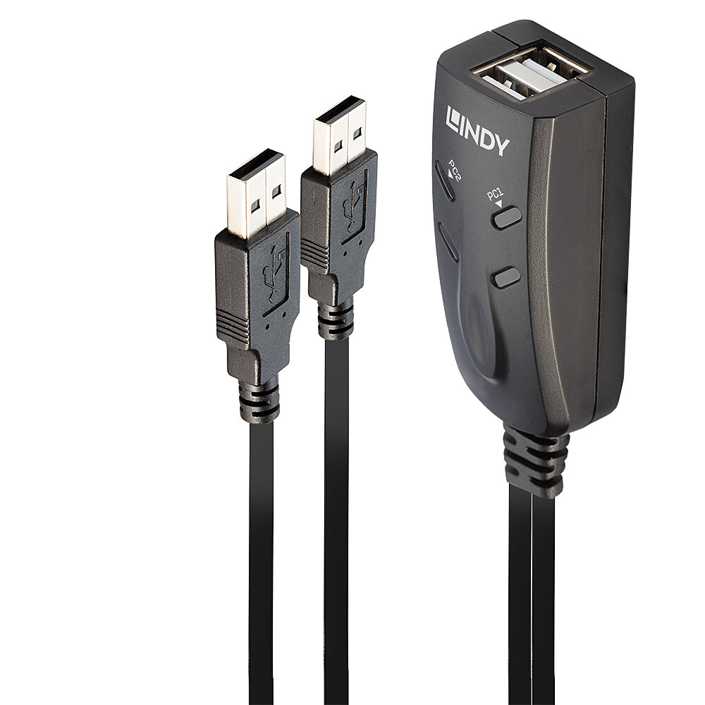 Lindy 2 Port USB KM Switch - Tastatur-/Mausschalter2 x USB - Desktop