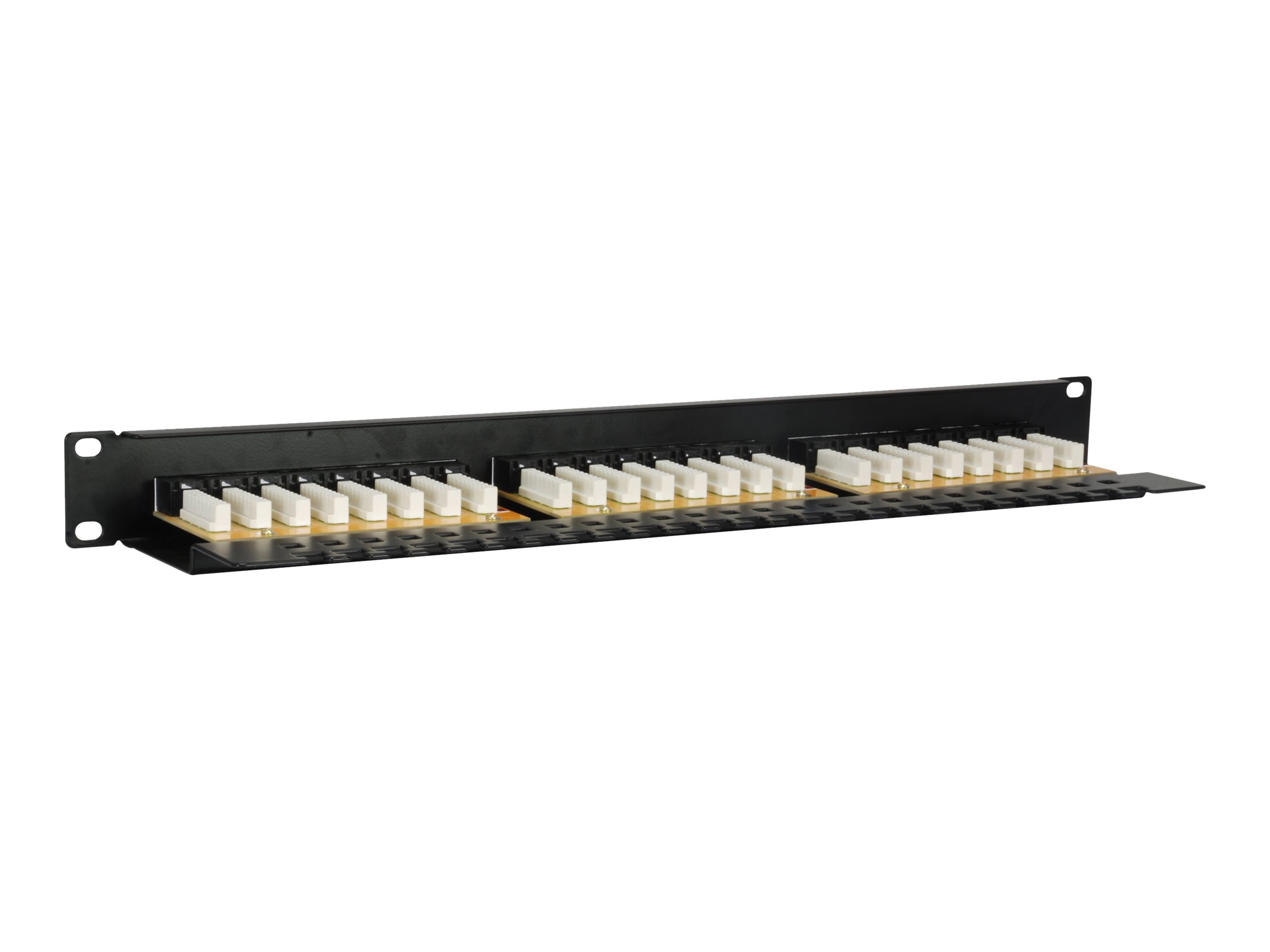 Equip Pro - Patch Panel - CAT 6 - RJ-45 X 24 - Schwarz - 1U - 48.3 cm (19")24-Port Cat.6 Ungeschirmtes Patch Panel - Schwarz
