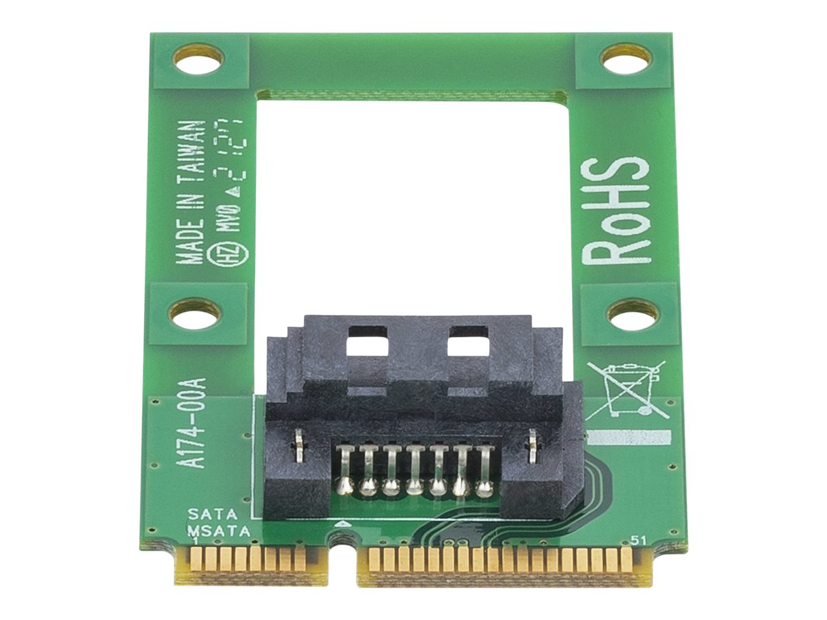 StarTech.com mSATA auf SATA Festplatten / SSDAdapter - Mini Serial-ATA zu SATA Konverter - Festplatten Adapter / Konverter - Speicher-Controller - 1 Sender/Kanal - mSATA - SATA 6Gb/s
