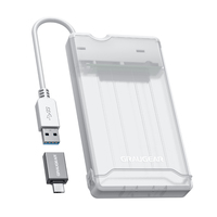 GrauGear G-2503-AC, HDD / SSD-Gehäuse, 2.5 Zoll, SATA, 6 Gbit/s, USB Anschluss, AluminiumUSB 3.0 Gehäuse für 2,5“ SATA HDD/SSD