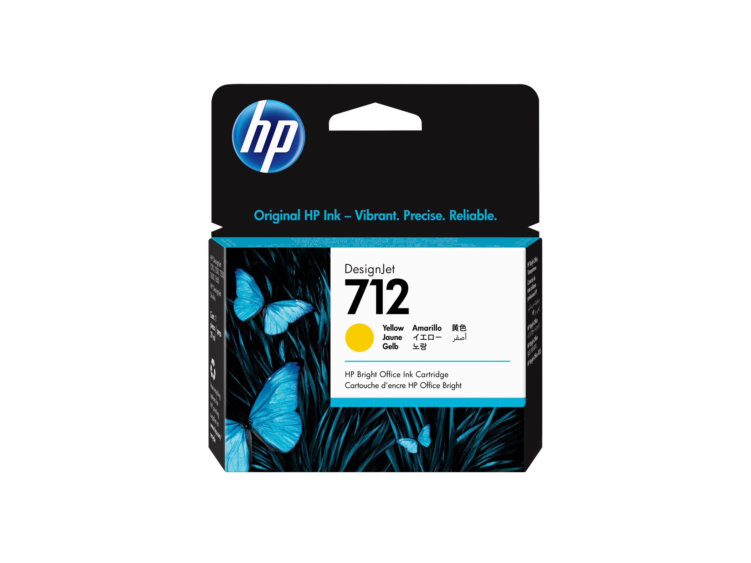 HP 712 - 29 ml - Gelb - original - DesignJetTintenpatrone - für DesignJet Studio - T210 - T230 - T250 - T630 - T650