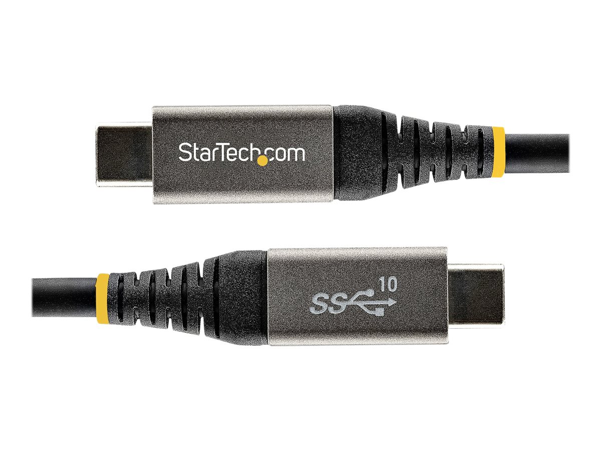 StarTech.com StarTech 3ft (1m) USB C Cable 10Gbps, USB-IF Certified USB-C Cable, USB 3.1/3.2 Gen 2 Type-C Cable, 100W (5A)Power Delivery Charging - DP Alt Mode - USB C to C Cord - Charge & Sync - Thun