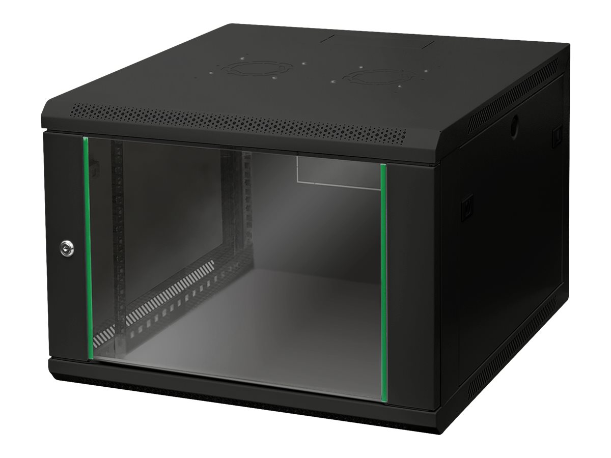 DIGITUS Wandgehäuse Dynamic Basic Serie - 600x600 mm (BxT)7HE Wandgehäuse 385x600x600 mm - Farbe Schwarz (RAL 9005),