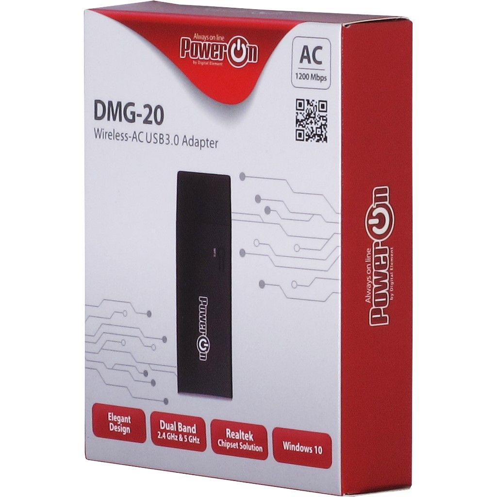 Inter-Tech DMG-20 - Netzwerkadapter - USB 3.0Wi-Fi 5