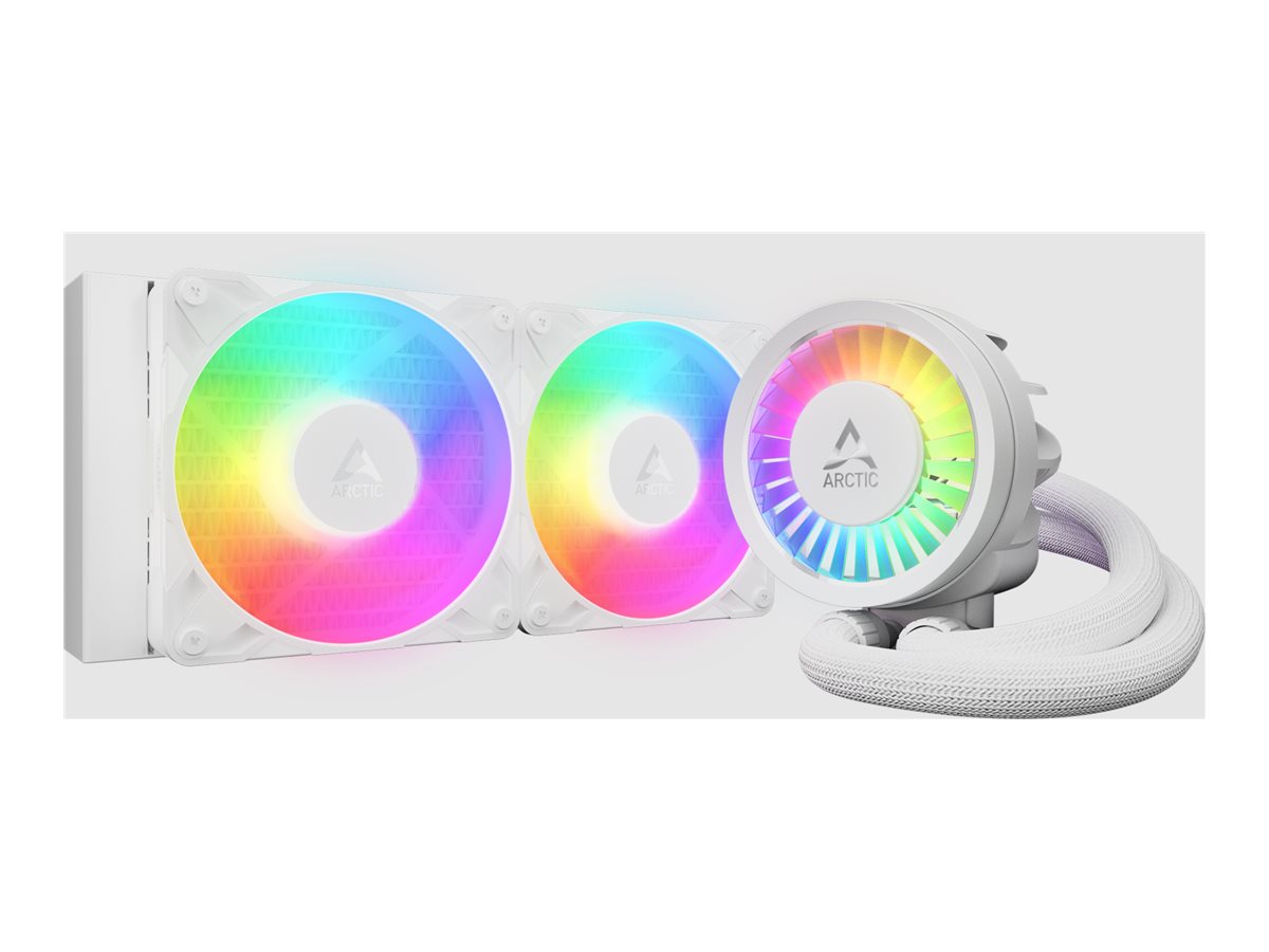 Arctic Liquid Freezer III Pro 240 A-RGB - Prozessor-Flüssigkeitskühlsystem - Kühlergröße: 240 mm - (für: AM5, AM4, LGA1700, LGA1851)Kupfersockel mit Skiving-Kühlfinnen - 120 mm - weiß