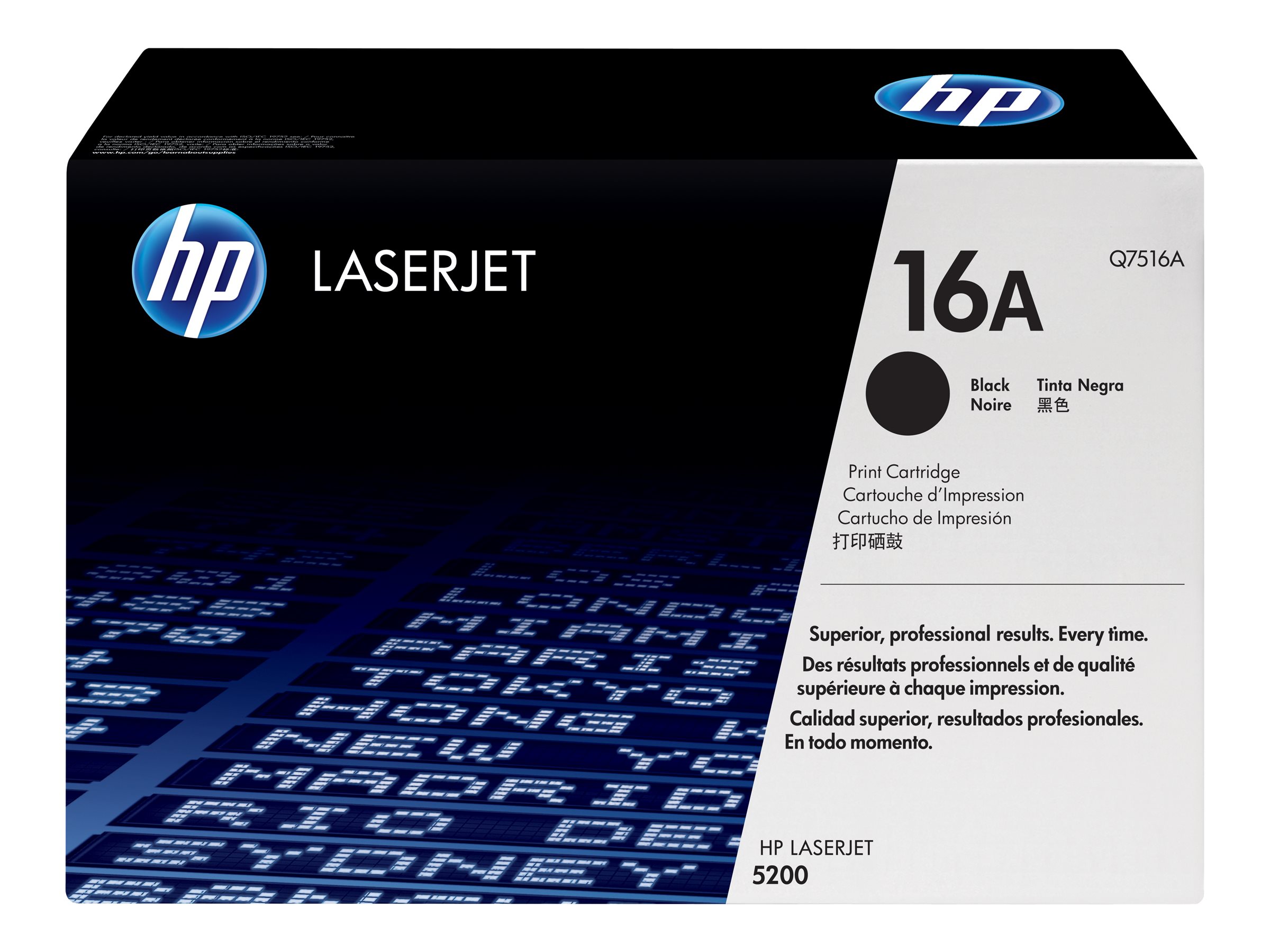 HP 16A - Schwarz - original - LaserJet - Tonerpatrone (Q7516A)für LaserJet 5200 - 5200dtn - 5200L - 5200Lx - 5200n - 5200tn