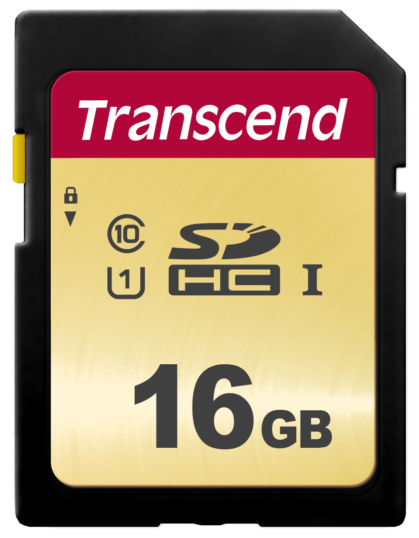Transcend 500S - Flash-Speicherkarte - 16 GBUHS-I U1 / Class10 - SDHC UHS-I