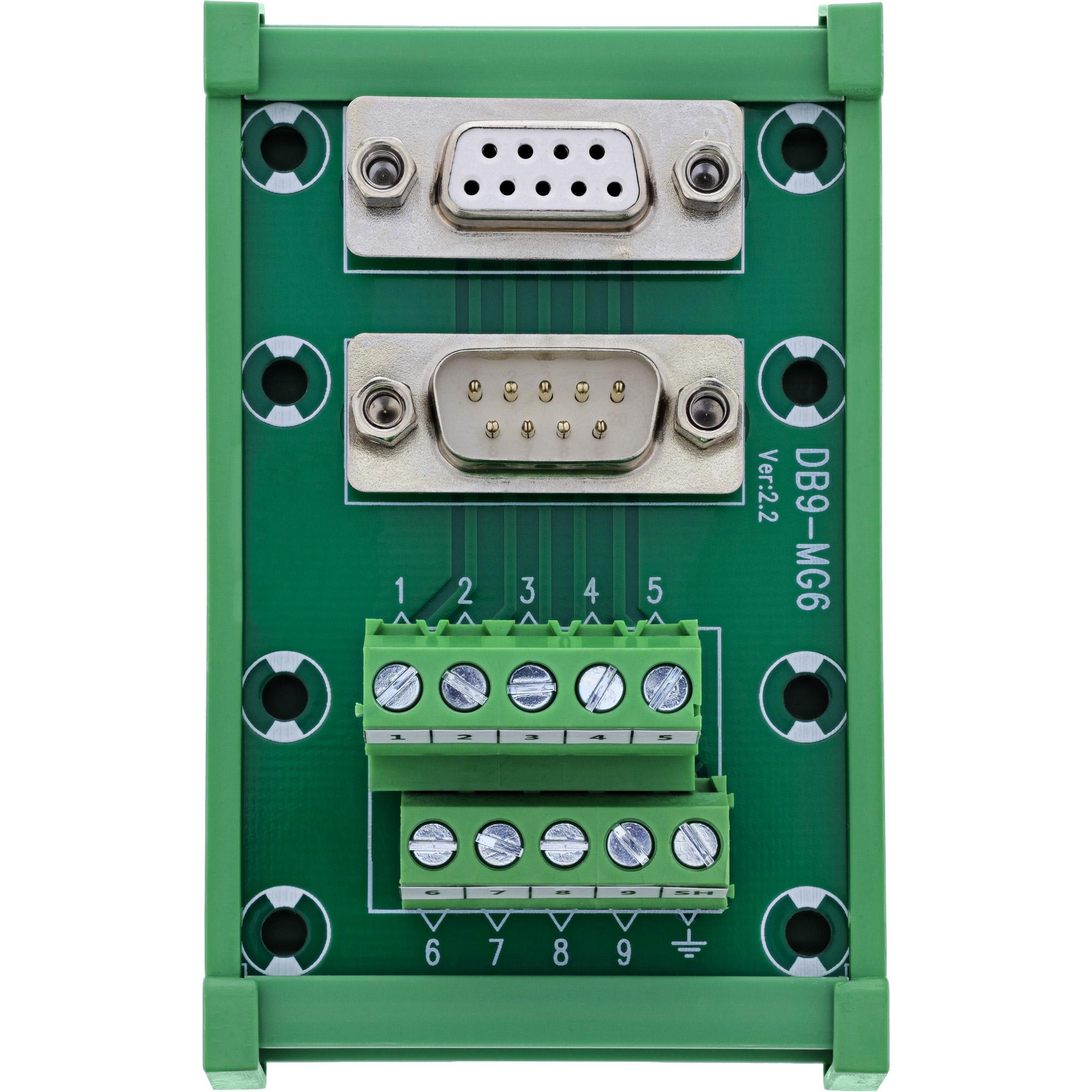 InLine D-Sub 9 Terminalblock - Buchse/Stecker - Schraubklemme - HutschieneD-Sub 9 Terminalblock - Buchse/Stecker - Schraubklemme - Hutschiene