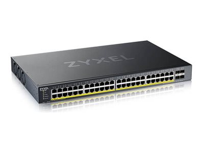 ZyXEL XGS1935 Series XGS1935-52HP - Switch - verwaltet - L3 Lite - Smart - 48 x 10/100/1000 (PoE)+ 4 x 10 Gigabit SFP+ (Uplink) - an Rack montierbar - PoE+ (375 W) - für Zyxel DAC10G-1M v2 - DAC10G-3M