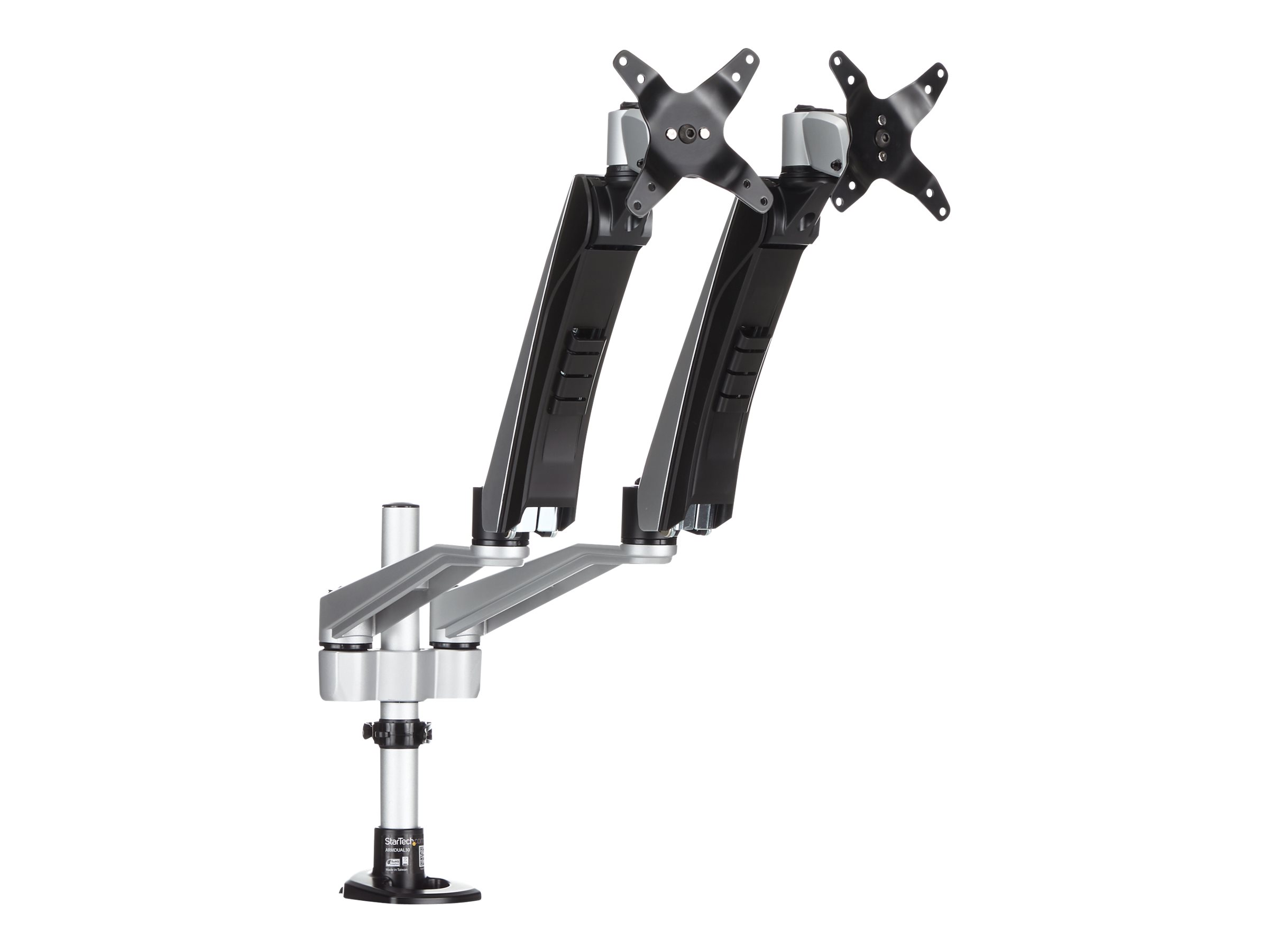 StarTech.com Startech Desk Mount Dual Monitor Arm - Full Motion Articulating Arms - Premium Dual Monitor Stand - For up to 30" (19.8lb/9kg)VESA Mount Monitors - Tool-less Assembly - Steel & Aluminum -