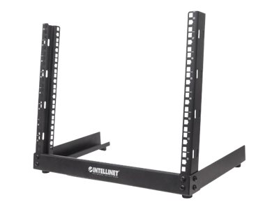 Intellinet 19" 2-Pfosten Desktop-Laborgestell, 12 HE, Flatpack, schwarz, Freistehendes Gestell, 12U, 3,4 kg, Schwarz19" 2-Pfosten Desktop-Laborgestell - 12 HE - Flatpack - schwarz