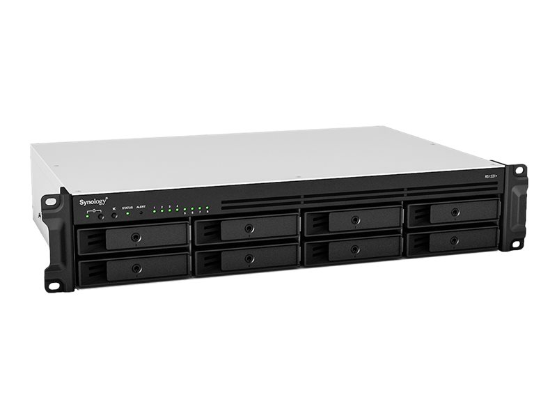 Synology RackStation RS1221RP+ - NAS-Server8 Schächte - Rack - einbaufähig - SATA 6Gb/s - RAID 0 - 1 - 5 - 6 - 10 - JBOD - 5 Hot Spare - 6 Hot Spare - 10-Hot-Spare - 1 Hot-Spare - RAM 4 GB - Gigabit E
